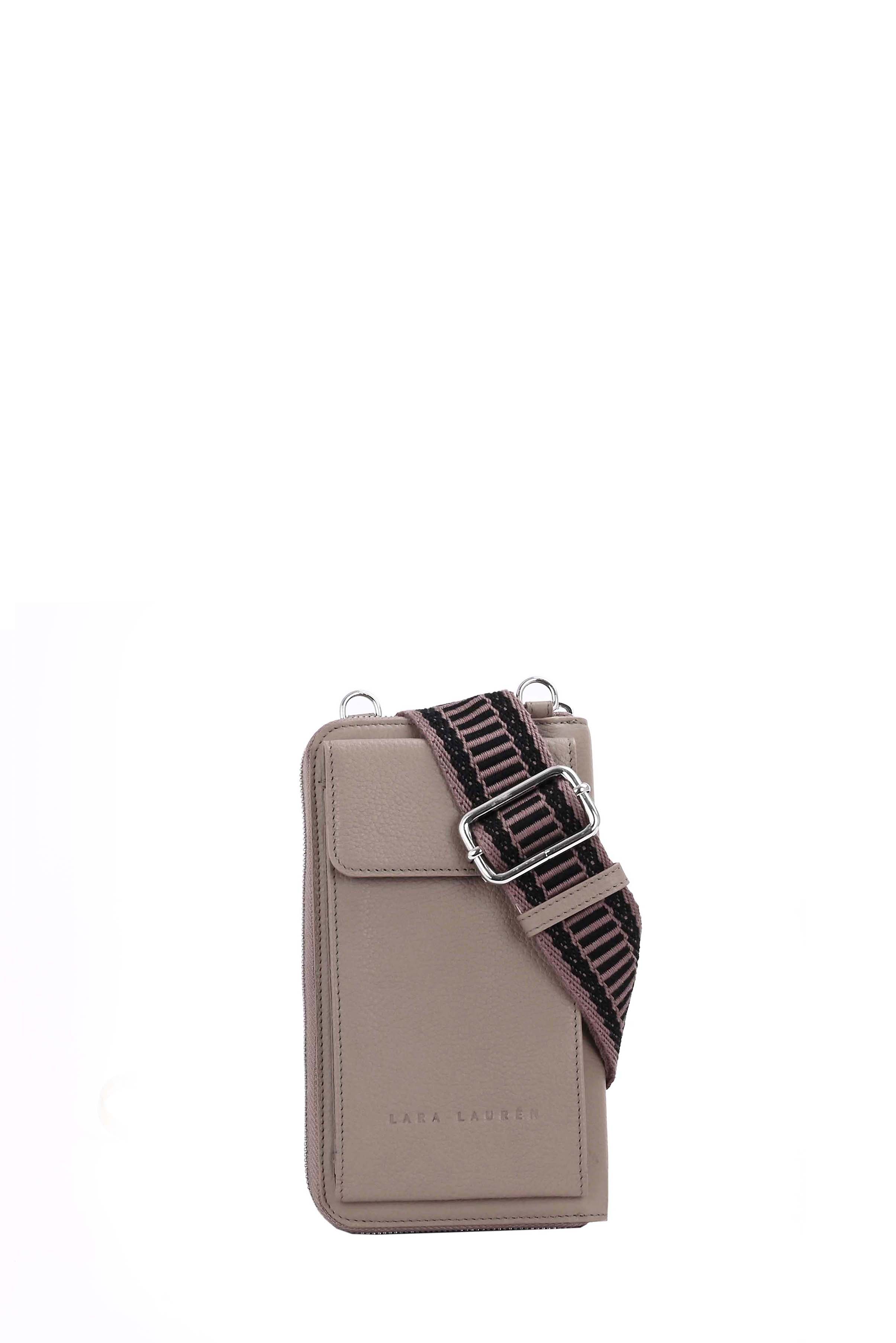 CITY Wallet B Handytasche, breiter Gurt, taupe